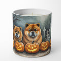 Chow Chow Spooky Halloween Decorative Soy Candle Nature Soy Wax Essential Oil Home Decor Ideal for Bedroom Kitchen Bath Office Gift, 10 oz