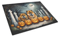 Chow Chow Spooky Halloween Cutting Board Tempered Glass Kitchen Cutting Surface, Heat Resistant Chopping, Non-Slip Feet, Food Prep & Serving