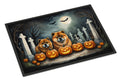 Chow Chow Spooky Halloween Doormat Indoor Outdoor 18H X 27W Front Door Mat Rugs for Entryway, Non Slip Washable