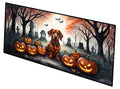 Dachshund Spooky Halloween Runner Mat 28x58 Front Door Mat Indoor Outdoor Rugs for Entryway Hallway Foyer Non Slip Washable Wide Doormat