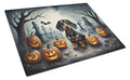 Dachshund Spooky Halloween Cutting Board Tempered Glass Kitchen Cutting Surface, Heat Resistant Chopping, Non-Slip Feet, Food Prep & Serving