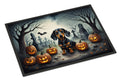 Dachshund Spooky Halloween Doormat Indoor Outdoor 18H X 27W Front Door Mat Rugs for Entryway, Non Slip Washable