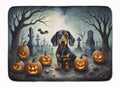 Dachshund Spooky Halloween Memory Foam Kitchen Mat Machine Washable Anti-Fatigue Cushion Comfort Bath or Kitchen Rug