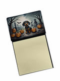 Dachshund Spooky Halloween Watercolor Sticky Note Holder Refillable Dispenser Desk Accessory 3x3 Pad Gift