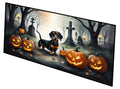 Dachshund Spooky Halloween Runner Mat 28x58 Front Door Mat Indoor Outdoor Rugs for Entryway Hallway Foyer Non Slip Washable Wide Doormat