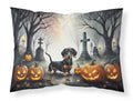Dachshund Spooky Halloween Standard Pillowcase Lightweight Super Soft Easy Care Decorative Artwork Pillowcase, Standard