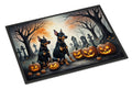 Doberman Pinscher Spooky Halloween Doormat Indoor Outdoor 24H X 36W Front Door Mat Rugs for Entryway, Non Slip Washable Low Pile,