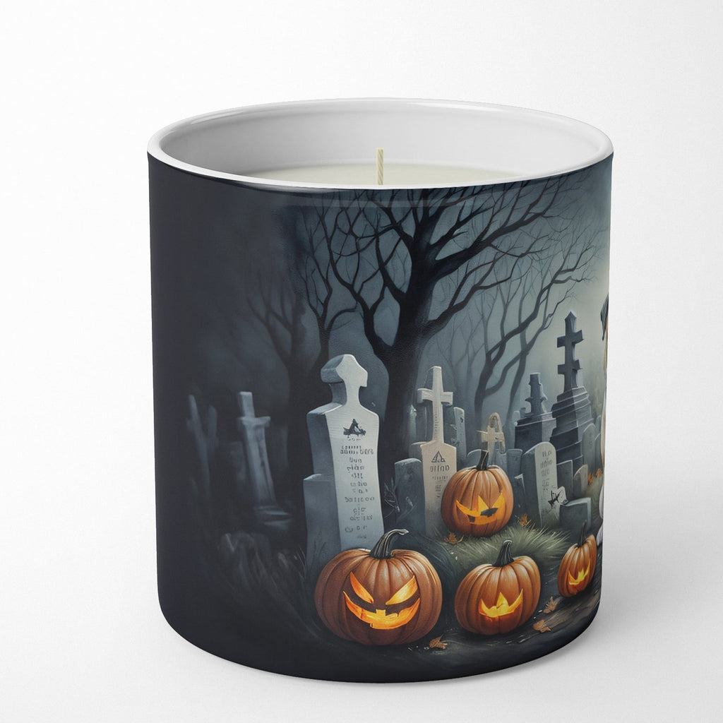 English Bulldog Spooky Halloween Decorative Soy Candle Nature Soy Wax Essential Oil Home Decor Ideal for Bedroom Kitchen Bath Office Gift, 10 oz