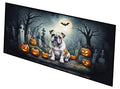 English Bulldog Spooky Halloween Runner Mat 28x58 Front Door Mat Indoor Outdoor Rugs for Entryway Hallway Foyer Non Slip Washable Wide Doormat