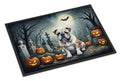 English Bulldog Spooky Halloween Doormat Indoor Outdoor 24H X 36W Front Door Mat Rugs for Entryway, Non Slip Washable Low Pile,