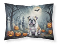 English Bulldog Spooky Halloween Standard Pillowcase Lightweight Super Soft Easy Care Decorative Artwork Pillowcase, Standard