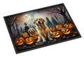 Golden Retriever Spooky Halloween Doormat Indoor Outdoor 18H X 27W Front Door Mat Rugs for Entryway, Non Slip Washable