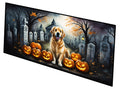 Golden Retriever Spooky Halloween Runner Mat 28x58 Front Door Mat Indoor Outdoor Rugs for Entryway Hallway Foyer Non Slip Washable Wide Doormat