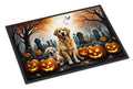 Golden Retriever Spooky Halloween Doormat Indoor Outdoor 18H X 27W Front Door Mat Rugs for Entryway, Non Slip Washable
