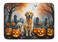 Golden Retriever Spooky Halloween Memory Foam Kitchen Mat Machine Washable Anti-Fatigue Cushion Comfort Bath or Kitchen Rug