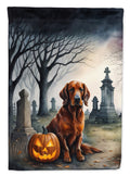 Irish Setter Spooky Halloween House Flag 28x40 Porch Sleeve Pole Decorative Outside Yard Banner Artwork Wall Hanging, Polyester