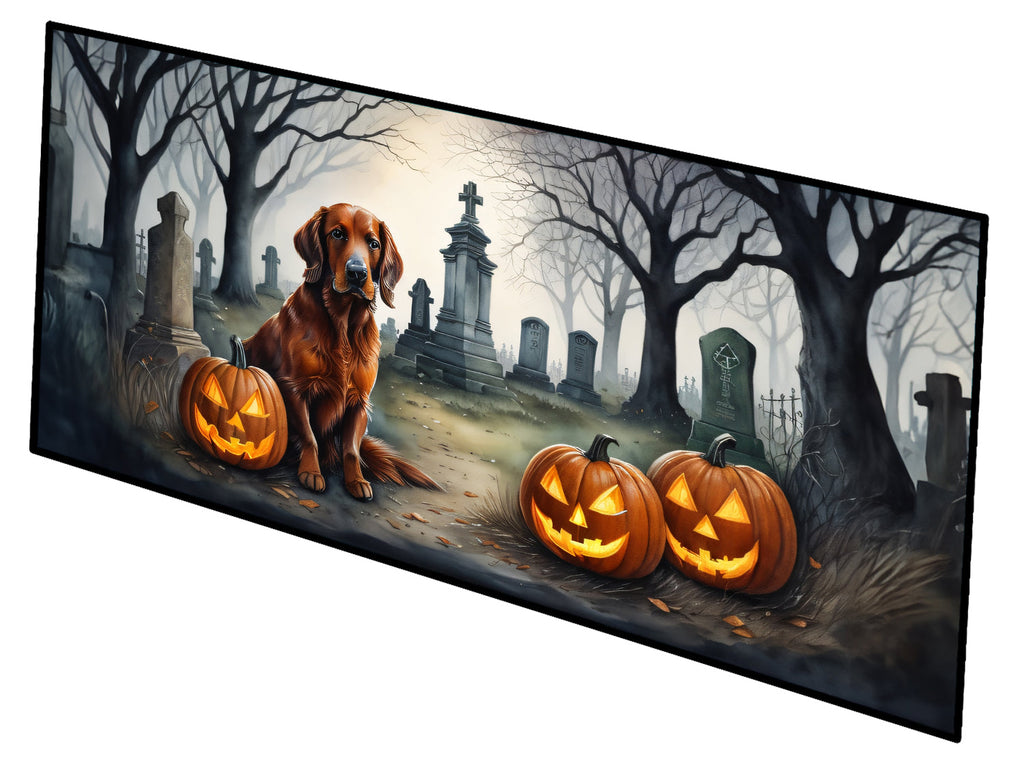 Irish Setter Spooky Halloween Runner Mat 28x58 Front Door Mat Indoor Outdoor Rugs for Entryway Hallway Foyer Non Slip Washable Wide Doormat