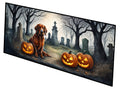 Irish Setter Spooky Halloween Runner Mat 28x58 Front Door Mat Indoor Outdoor Rugs for Entryway Hallway Foyer Non Slip Washable Wide Doormat