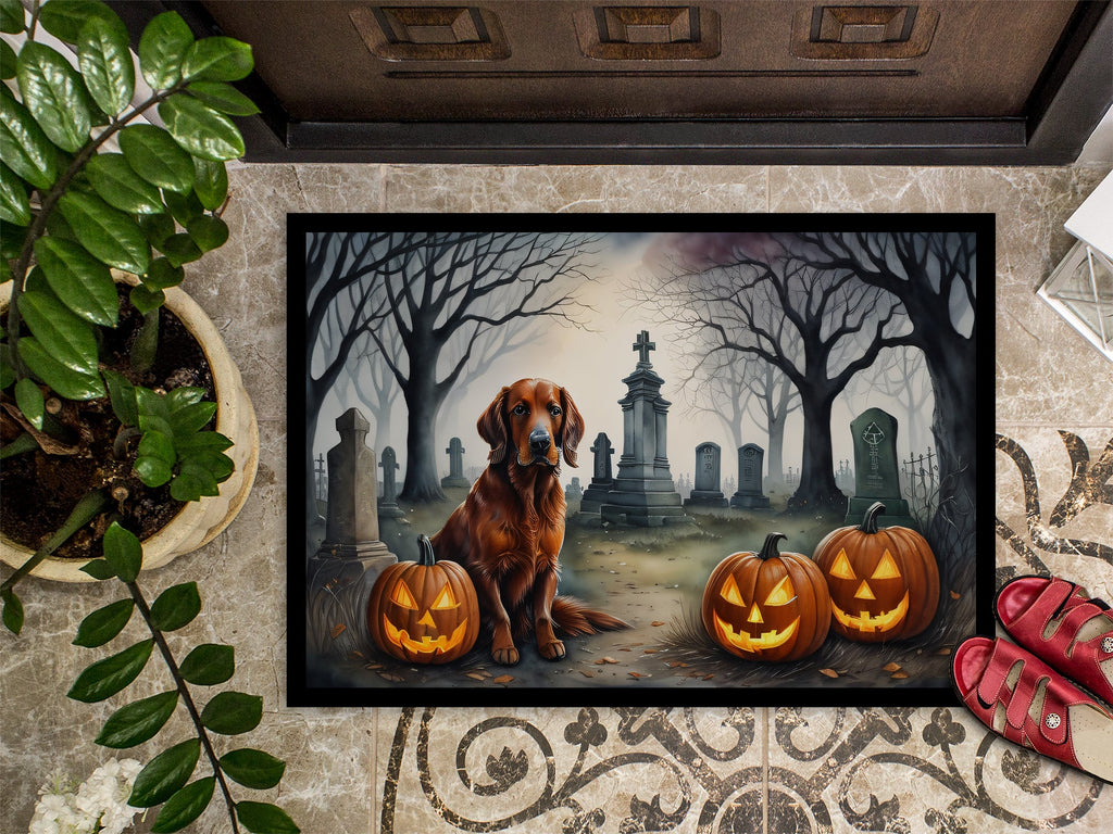 Irish Setter Spooky Halloween Doormat Indoor Outdoor 24H X 36W Front Door Mat Rugs for Entryway, Non Slip Washable Low Pile,