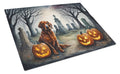 Irish Setter Spooky Halloween Cutting Board Tempered Glass Kitchen Cutting Surface, Heat Resistant Chopping, Non-Slip Feet, Food Prep & Serving