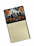 Keeshond Spooky Halloween Watercolor Sticky Note Holder Refillable Dispenser Desk Accessory 3x3 Pad Gift