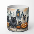 Keeshond Spooky Halloween Decorative Soy Candle Nature Soy Wax Essential Oil Home Decor Ideal for Bedroom Kitchen Bath Office Gift, 10 oz