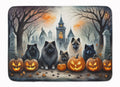 Keeshond Spooky Halloween Memory Foam Kitchen Mat Machine Washable Anti-Fatigue Cushion Comfort Bath or Kitchen Rug