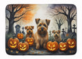 Norfolk Terrier Spooky Halloween Memory Foam Kitchen Mat Machine Washable Anti-Fatigue Cushion Comfort Bath or Kitchen Rug
