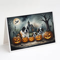 Saint Bernard Spooky Halloween Greeting Cards Pack of 8 Blank Cards with Envelopes Whimsical A7 Size 5x7