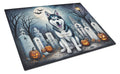 Siberian Husky Spooky Halloween Cutting Board Tempered Glass Kitchen Cutting Surface, Heat Resistant Chopping, Non-Slip Feet, Food Prep & Serving