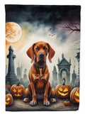 Vizsla Spooky Halloween House Flag 28x40 Porch Sleeve Pole Decorative Outside Yard Banner Artwork Wall Hanging, Polyester