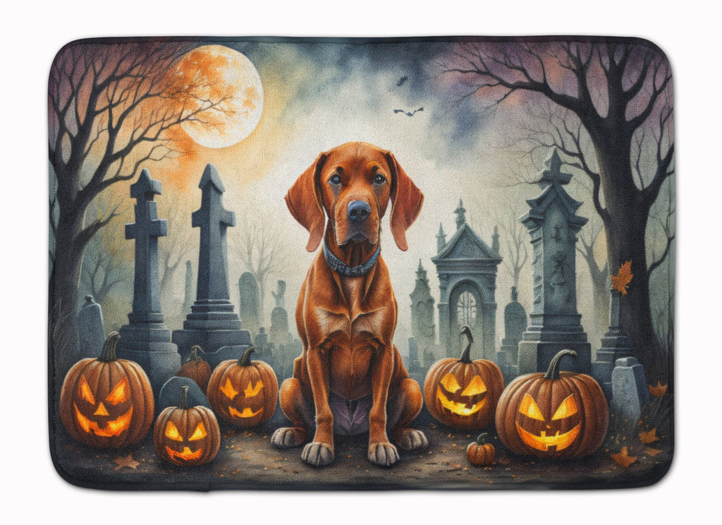 Vizsla Spooky Halloween Memory Foam Kitchen Mat Machine Washable Anti-Fatigue Cushion Comfort Bath or Kitchen Rug