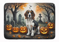 Welsh Springer Spaniel Spooky Halloween Memory Foam Kitchen Mat Machine Washable Anti-Fatigue Cushion Comfort Bath or Kitchen Rug
