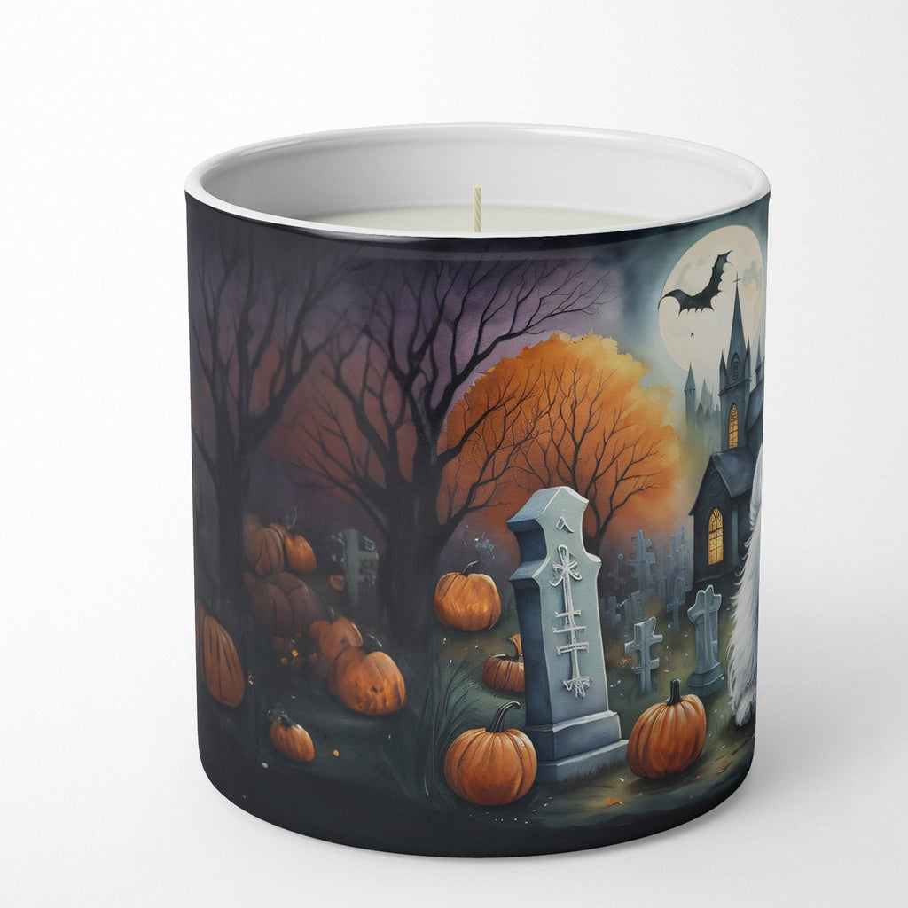 Westie Spooky Halloween Decorative Soy Candle Nature Soy Wax Essential Oil Home Decor Ideal for Bedroom Kitchen Bath Office Gift, 10 oz