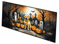 Yellow Labrador Retriever Spooky Halloween Runner Mat 28x58 Front Door Mat Indoor Outdoor Rugs for Entryway Hallway Foyer Non Slip Washable Wide Doormat