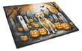 Yellow Labrador Retriever Spooky Halloween Cutting Board Tempered Glass Kitchen Cutting Surface, Heat Resistant Chopping, Non-Slip Feet, Food Prep & Serving