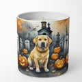 Yellow Labrador Retriever Spooky Halloween Decorative Soy Candle Nature Soy Wax Essential Oil Home Decor Ideal for Bedroom Kitchen Bath Office Gift, 10 oz