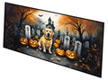 Yellow Labrador Retriever Spooky Halloween Runner Mat 28x58 Front Door Mat Indoor Outdoor Rugs for Entryway Hallway Foyer Non Slip Washable Wide Doormat