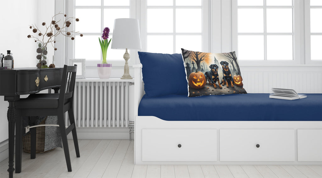Rottweiler Spooky Halloween Standard Pillowcase Lightweight Super Soft Easy Care Decorative Artwork Pillowcase, Standard
