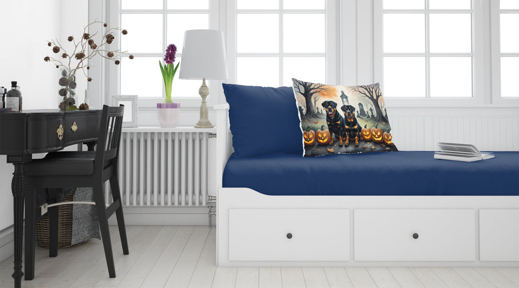Rottweiler Spooky Halloween Standard Pillowcase Lightweight Super Soft Easy Care Decorative Artwork Pillowcase, Standard