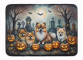 Pomeranian Spooky Halloween Memory Foam Kitchen Mat Machine Washable Anti-Fatigue Cushion Comfort Bath or Kitchen Rug