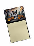 Papillon Spooky Halloween Watercolor Sticky Note Holder Refillable Dispenser Desk Accessory 3x3 Pad Gift