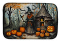 Slavic Witch Spooky Halloween Dish Drying Mat Absorbent Dish Drying Mat Pad for Kitchen Counter Dish Drainer Mat for Countertop, 14 x 21", Multicolor