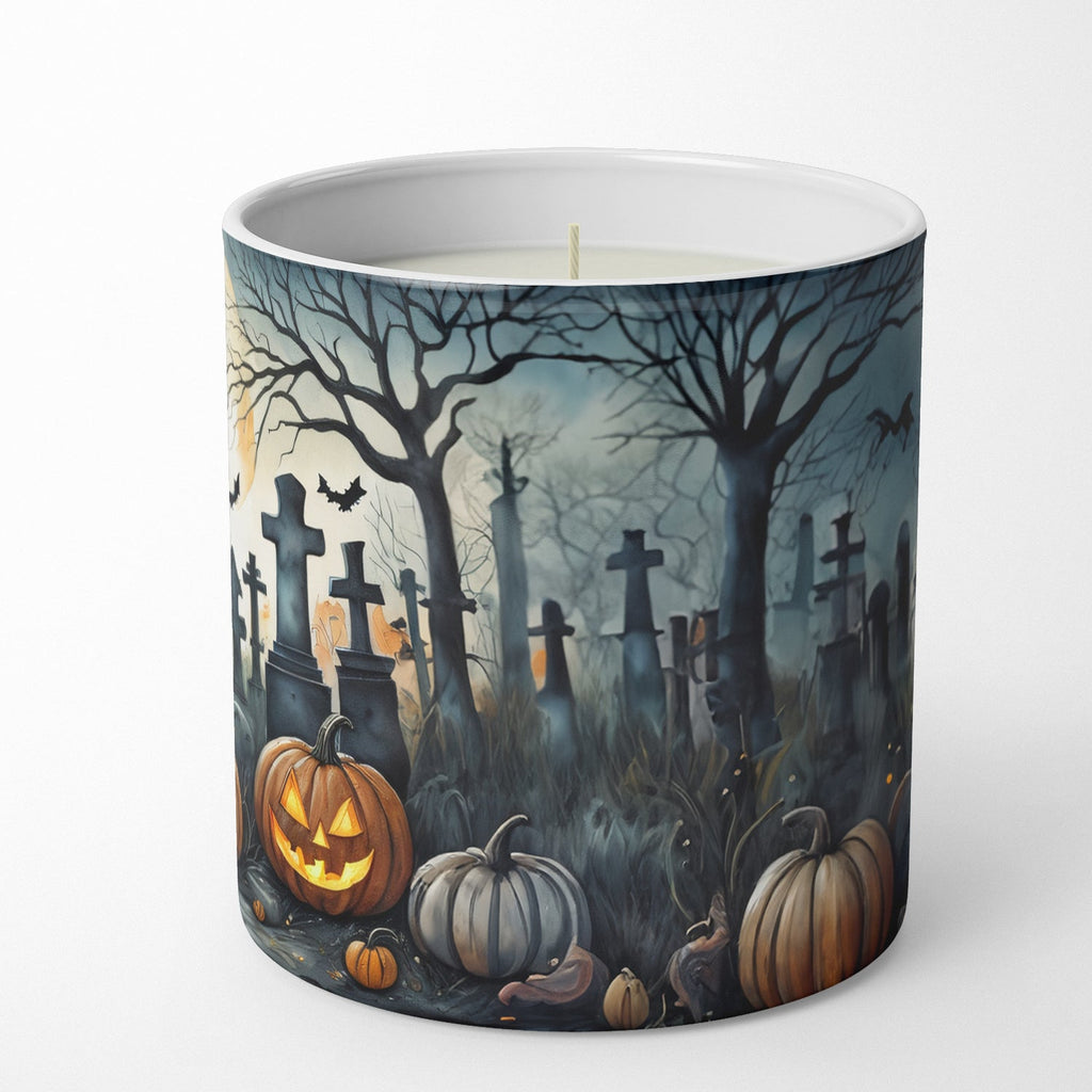 Black Cat Spooky Halloween Decorative Soy Candle Nature Soy Wax Essential Oil Home Decor Ideal for Bedroom Kitchen Bath Office Gift, 10 oz