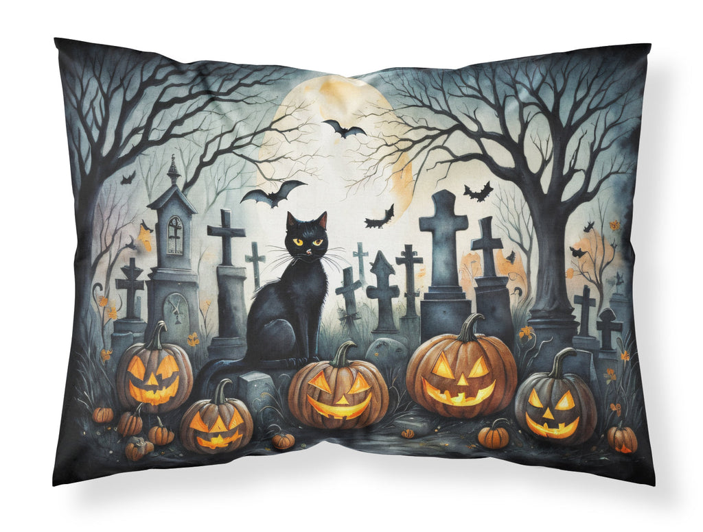 Black Cat Spooky Halloween Standard Pillowcase Lightweight Super Soft Easy Care Decorative Artwork Pillowcase, Standard