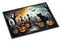 Black Cat Spooky Halloween Doormat Indoor Outdoor 24H X 36W Front Door Mat Rugs for Entryway, Non Slip Washable Low Pile,