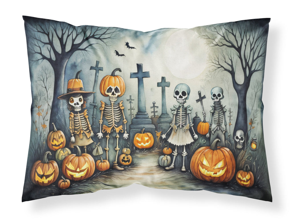 Calacas Skeletons Spooky Halloween Standard Pillowcase Lightweight Super Soft Easy Care Decorative Artwork Pillowcase, Standard