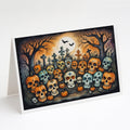 Calaveras Sugar Skulls Spooky Halloween Greeting Cards Pack of 8 Blank Cards with Envelopes Whimsical A7 Size 5x7