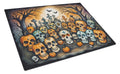 Calaveras Sugar Skulls Spooky Halloween Cutting Board Tempered Glass Kitchen Cutting Surface, Heat Resistant Chopping, Non-Slip Feet, Food Prep & Serving
