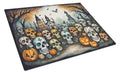 Calaveras Sugar Skulls Spooky Halloween Cutting Board Tempered Glass Kitchen Cutting Surface, Heat Resistant Chopping, Non-Slip Feet, Food Prep & Serving